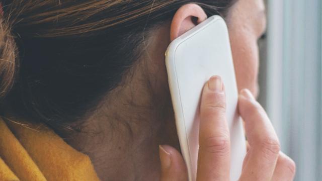 Woman on a telephone call